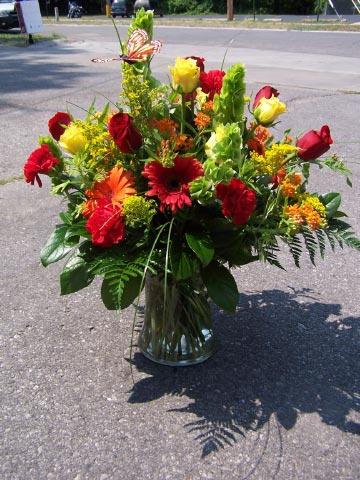 V 002 Large Mixed Flowers Vase